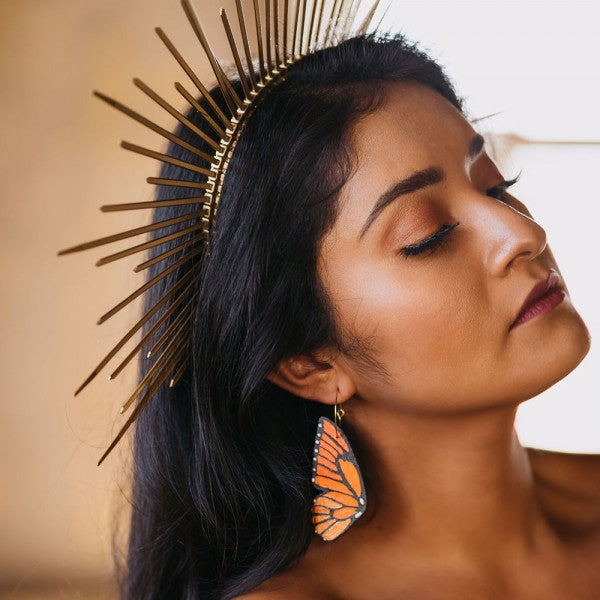 Monarch Butterfly Wing Earrings - 2
