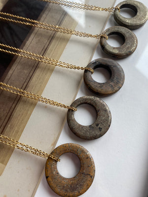 Pyrite Ring on a chain - 1