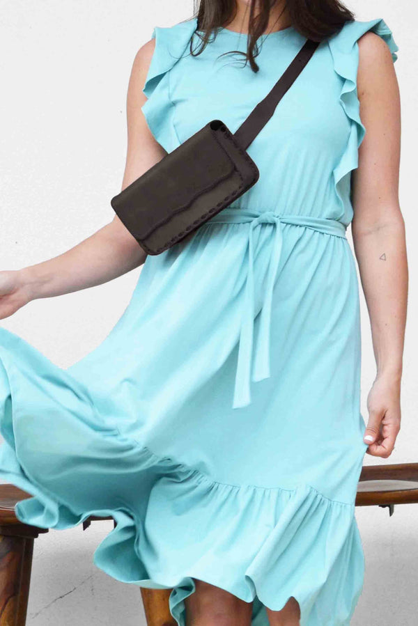 Fold Over Belt Bag / Fanny Pack in Black - 3