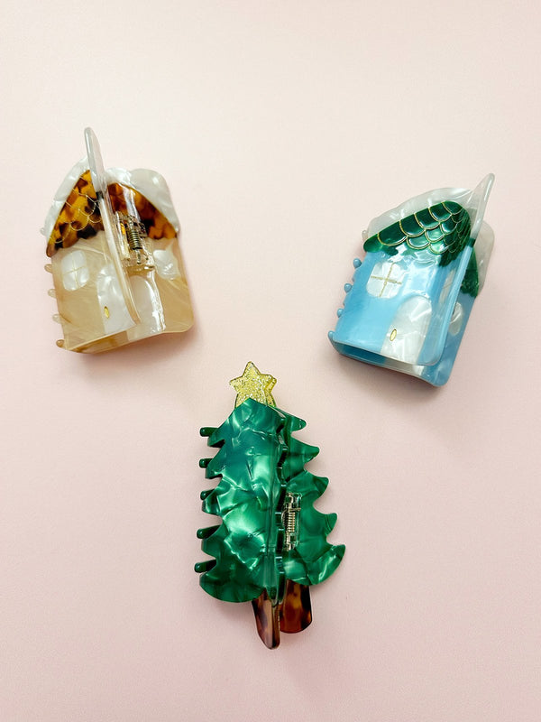 Christmas Tree Hair Claw Clip - 4