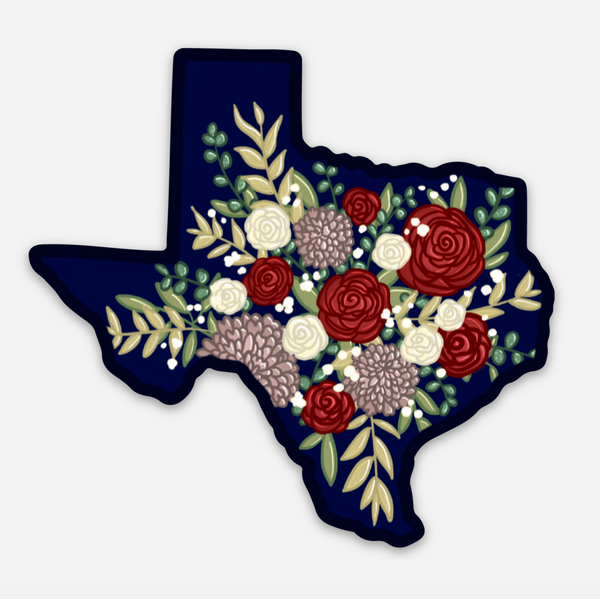 Texas Floral Sticker - 2