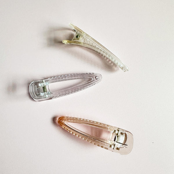 Large Translucent Mixed Pastel Clip Set - 2