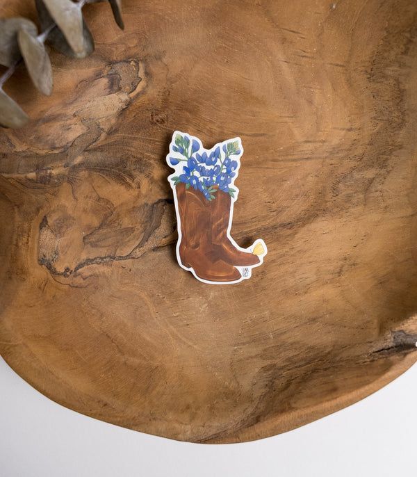 Cowboy Boots and Bluebonnet Sticker - 2