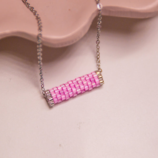 Iridescent Minimalist beaded Necklace - 6