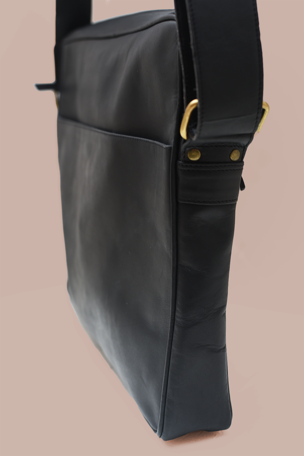 Leather Laptop Satchel - 5