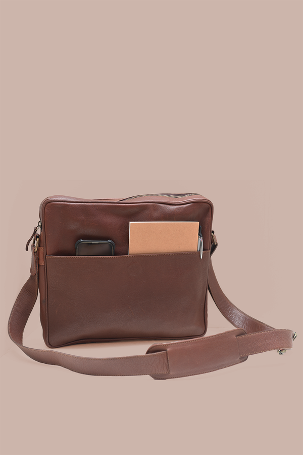 Leather Laptop Satchel - 8