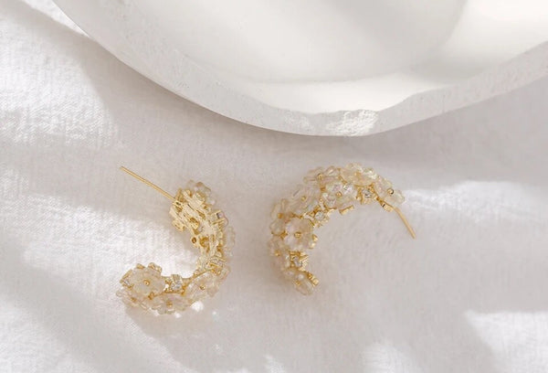 Shell Flower Hoops - 3