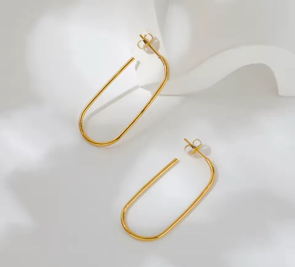 Large Oval Hoops  - 2