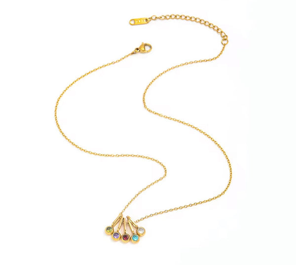 Colorful Cz Pendant Necklace  - 2