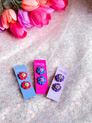 Colorful Flower Studs - 1