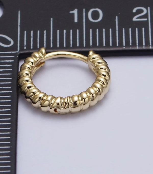 Croissant Huggie Hoops - 2