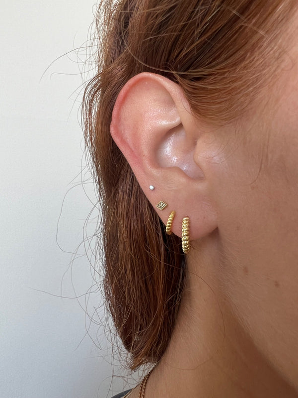 Croissant Huggie Hoops - 3