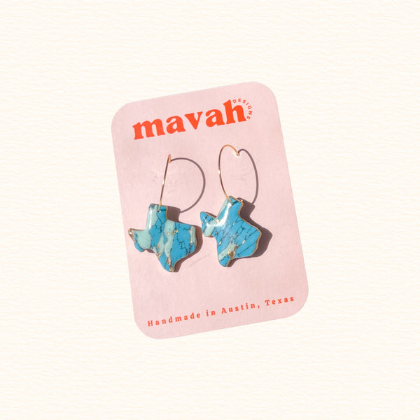 Texas Turquoise Hoops - 1