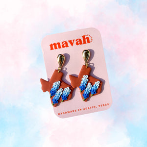 Texas Bluebonnet Dangle Earrings Large - 1