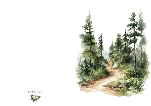 Forest Trail in Watercolors- Greeting Card