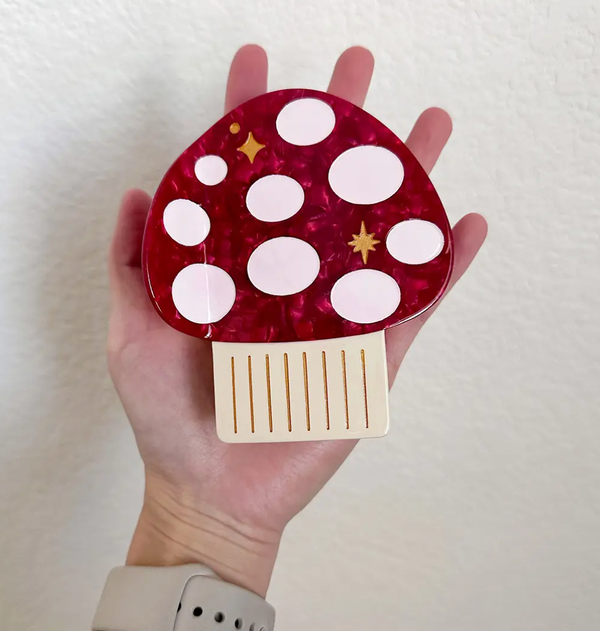 XL Mushroom Acetate Hair Claw