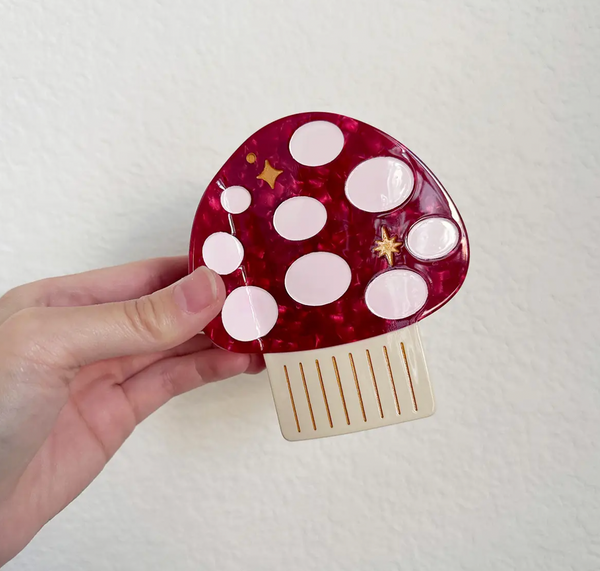 XL Mushroom Acetate Hair Claw