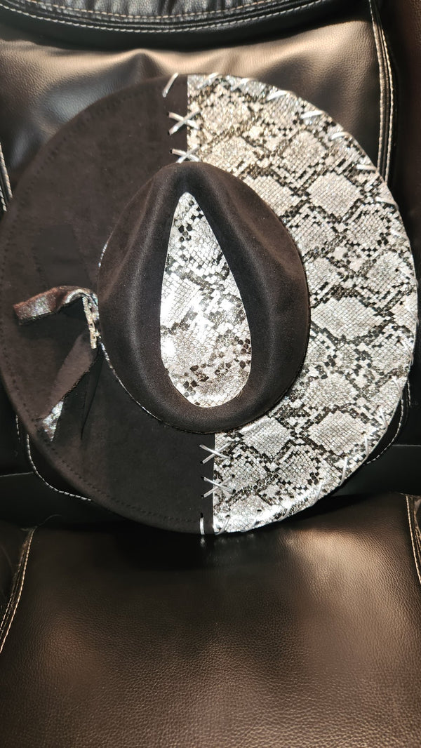 Black Snake Skin Hat