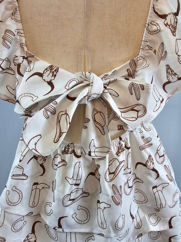 Southern Belle Back Tie Blouse