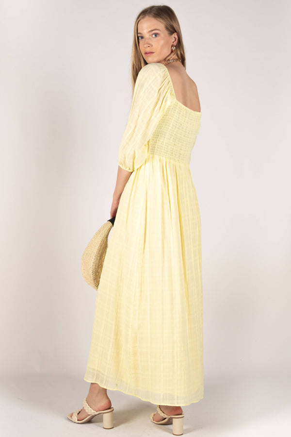 Shirred Bodice Maxi Dress