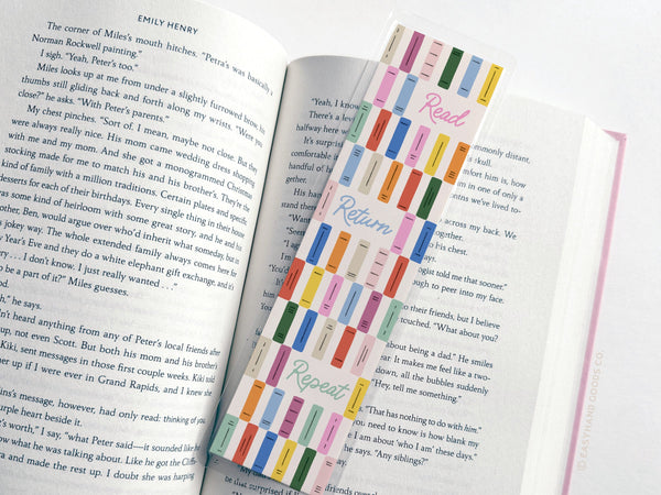 Read Return Repeat Laminated Bookmark