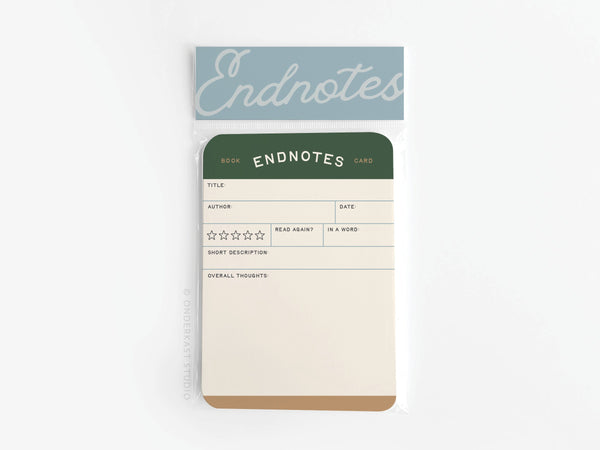 Endnotes Book Review Card Set