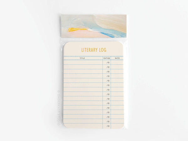 Literary Log Book Review Card Set