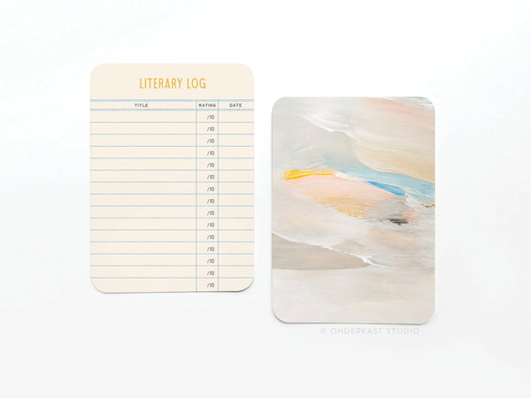 Literary Log Book Review Card Set
