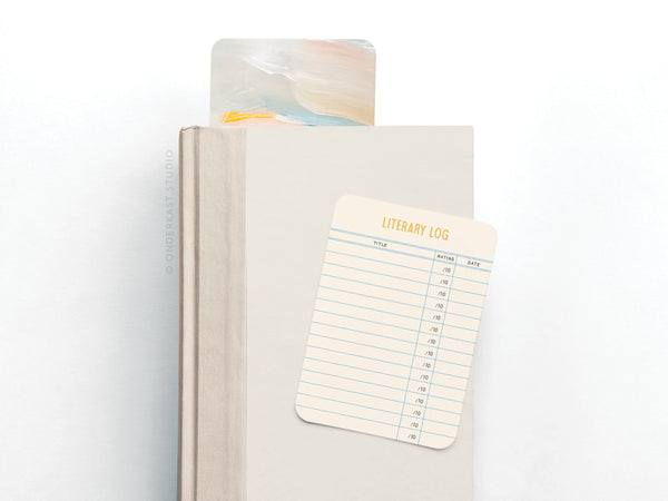 Literary Log Book Review Card Set