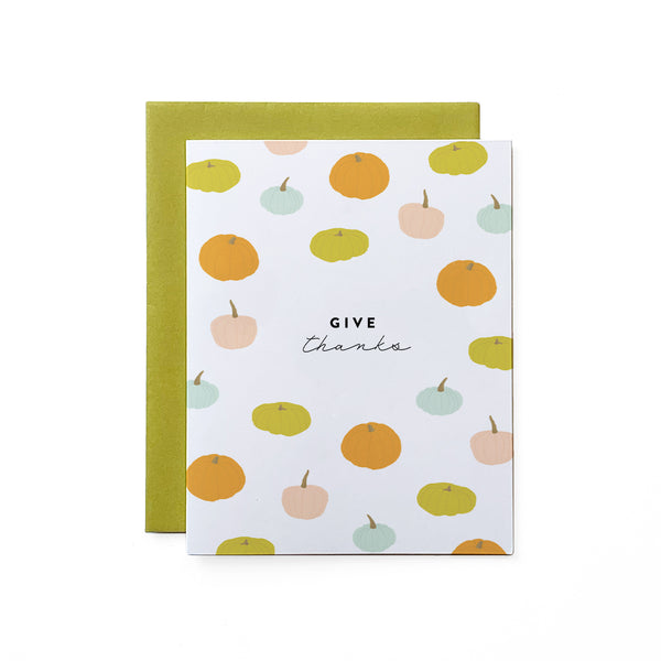 Give Thanks Pumpkins Card
