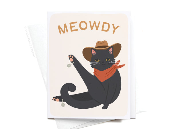 Meowdy Greeting Card - RS