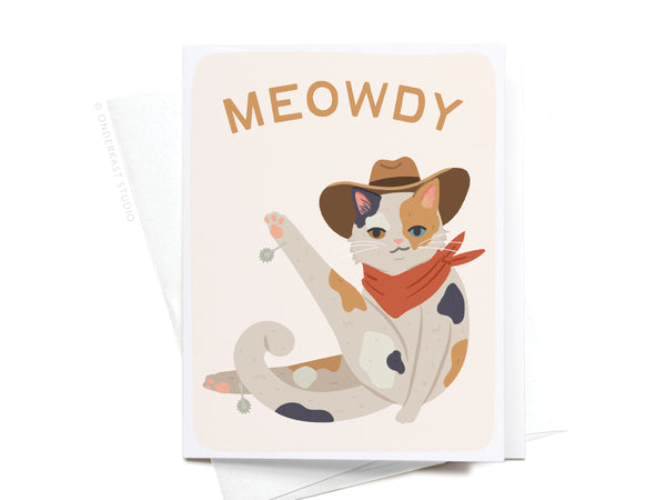 Meowdy Greeting Card - RS