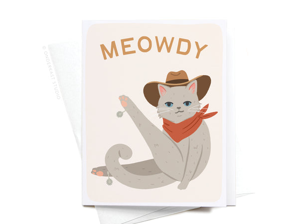 Meowdy Greeting Card - RS