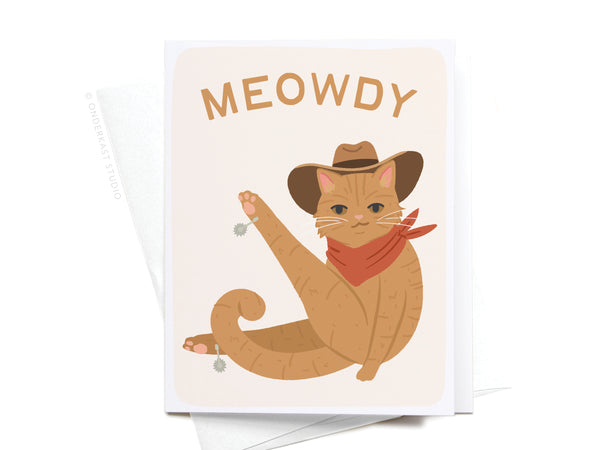 Meowdy Greeting Card - RS