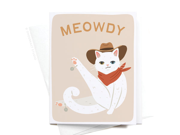 Meowdy Greeting Card - RS
