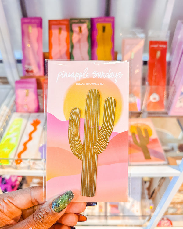 Cactus Brass Bookmark