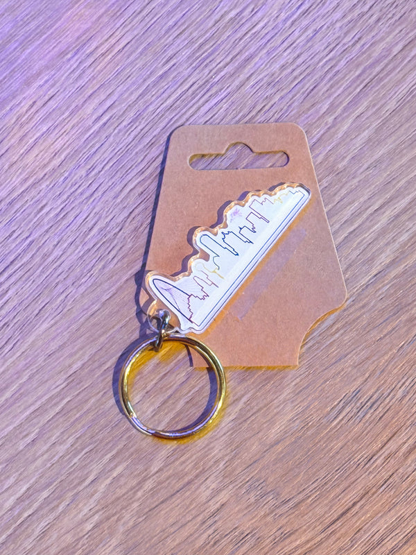 Keychain Rainbow Dallas Skyline