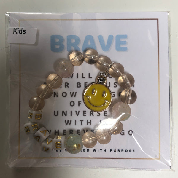 Brave Kids Bracelet with Smiley Charm