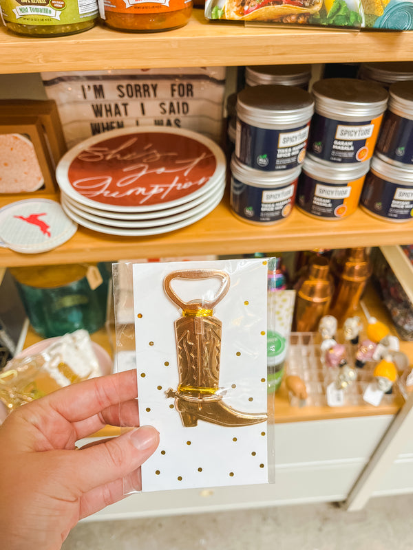 Metallic Boot Bottle Opener