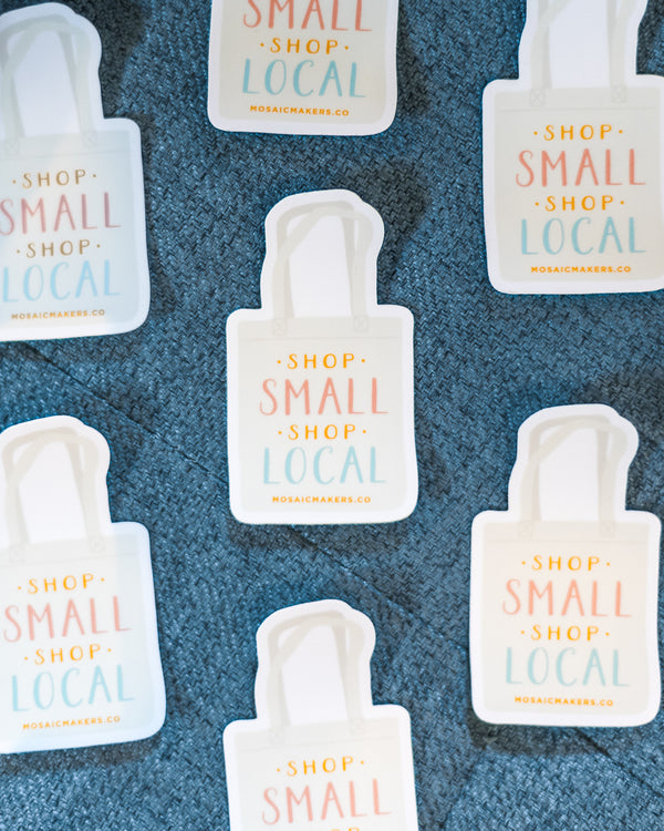 Mosaic Shop Small Tote Sticker