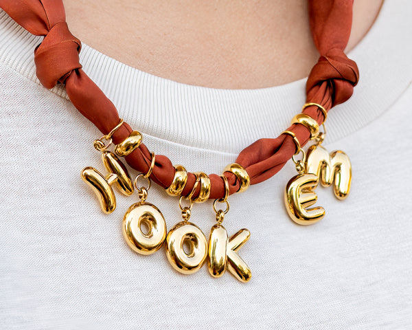 Scarf Charm Necklace - HOOK 'EM