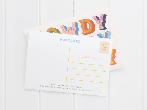 Howdy Howdy Howdy Postcard