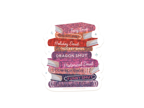 Smut Book Stack Sticker