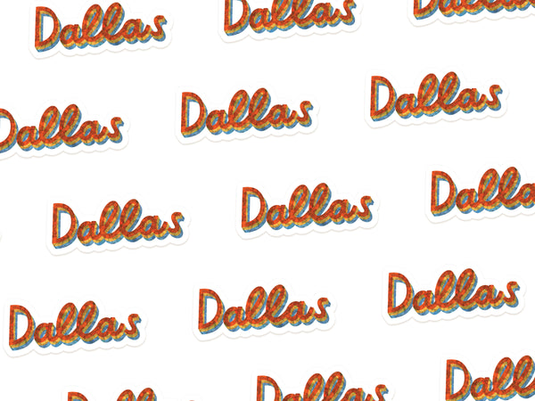 Dallas Glitter Sticker