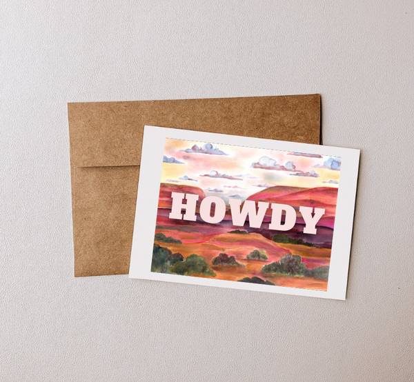 Howdy Landscape Greeting Card