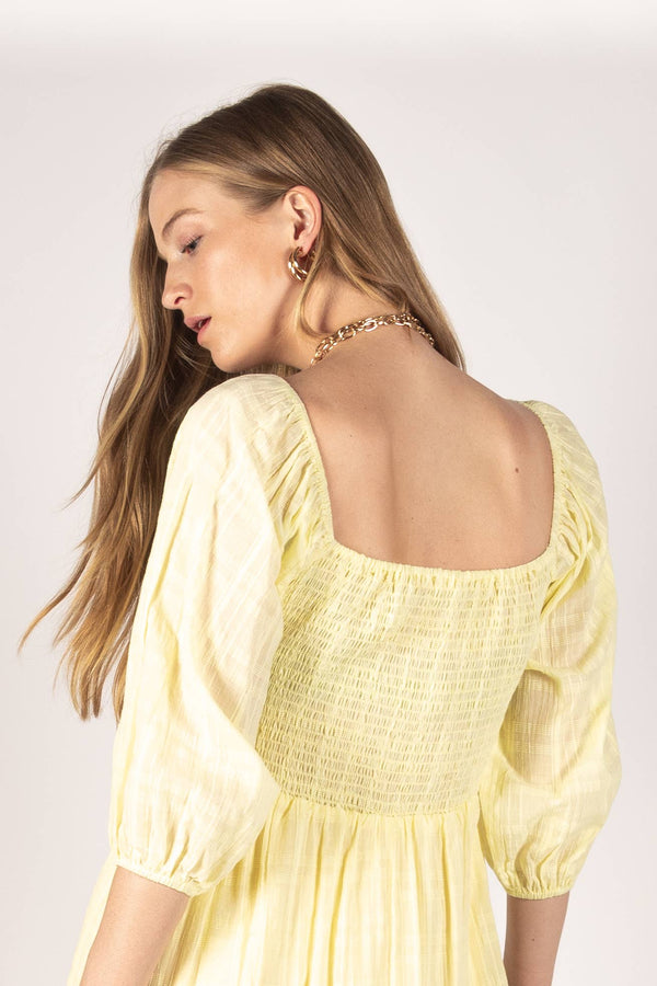 Shirred Bodice Maxi Dress