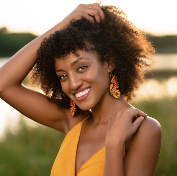 Monarch Butterfly Wing Earrings - 1
