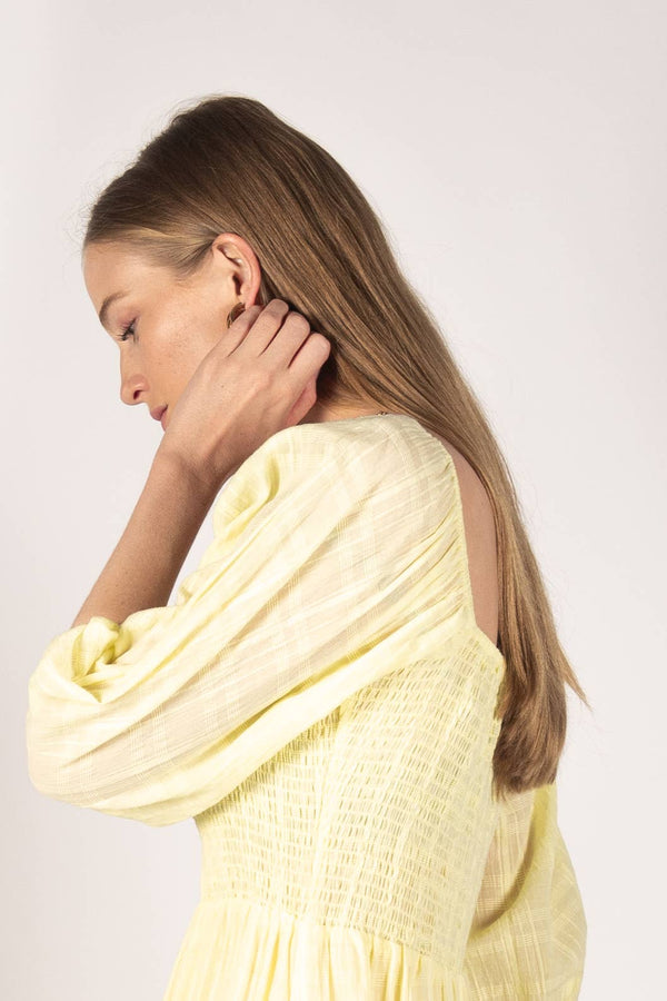 Shirred Bodice Maxi Dress