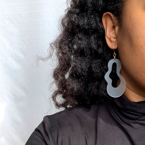 Frosted Blob Acrylic Earrings - 3