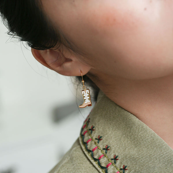 Cowgirl Boots Enamel Earrings - 8